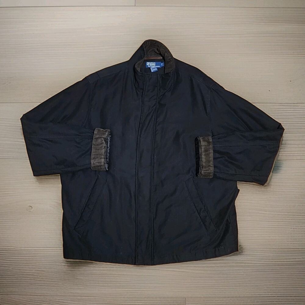 VTG 90s Polo Ralph Lauren Men's XL Quilted Riding Barn Coat Jacket Corduroy Snap